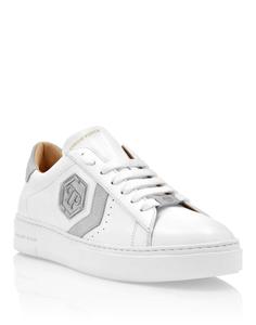 Кроссовки Arrow Force из кожи с низким верхом PHILIPP PLEIN, белый/белый