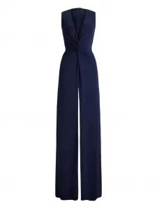 Вечернее платье макси с драпировкой Ralph Lauren Collection, синий