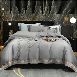 GJDFGDKMB Комплект постельного белья вышитый роскошный мягкий стеганый летний всесезонный