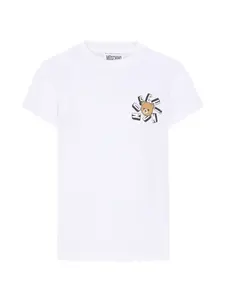 Футболка с логотипом Moschino Kids, белый