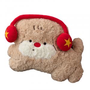 Очаровательные плюшевые куклы щенки с наушниками Scruffy, высота 23см/50см MIXIANG, светло-коричневый