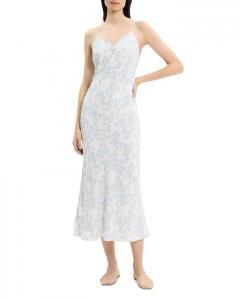 Платье-комбинация с рельефными швами Theory, белый