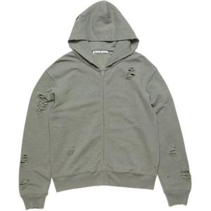 Худи на молнии Acne Studios, зеленый