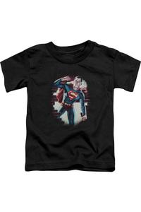 Винтажная футболка Superman с коротким рукавом для малышей Gildan, черный