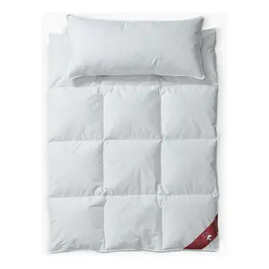 Пуховое одеяло + подушка RIBECO «Йоанна», (экономный комплект), комфорт и польза природы, белый