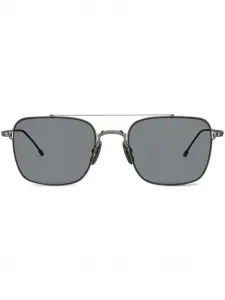 Солнцезащитные очки-пилоты THOM BROWNE, серебряный