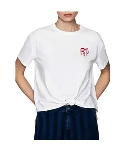 Футболка с узлом по низу Pepe Jeans, белый