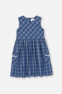 Специальное клетчатое платье Kite, темно-синий