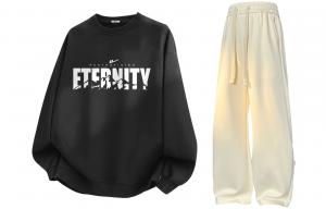 Свитшот Huichao Riding The Wind Collection, унисекс WARRIOR, темно-серый+оранжевый (clothing sets)