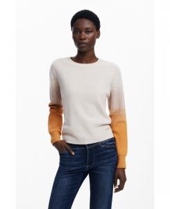 Женский свитер с градиентным рисунком Desigual, Medium beige