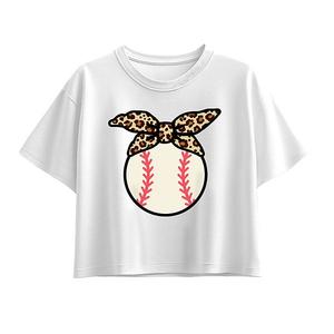 Детская футболка с принтом бейсбол и леопард Licensed Character, White