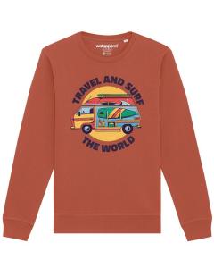 Свитер Watapparel Sweatshirt Travel and surf, цвет auburn