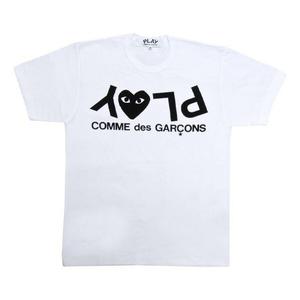 Футболка play logo tee 'white black' Comme Des Garcons Play, белый