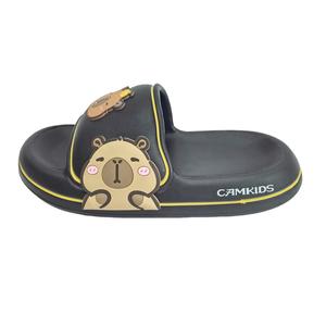 Нескользящие и дышащие детские шлепанцы CAMKIDS, черный
