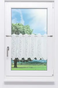 Штора кафе Плауэн кружево - Рейген (Ш х В) 76см*40см белый Plauener Spitze