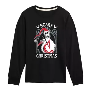 Футболка с длинным рукавом и принтом «Кошмар перед Рождеством» для мальчиков 8-20 лет Disney, черный