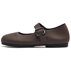AGSDON Коричневые женские туфли Мэри Джейн на плоской подошве 2,5 см, цвет Brown