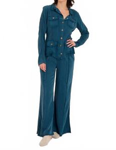 Брюки пляжные в рубчик цвета виноградного плюща XCVI, Vining Ivy