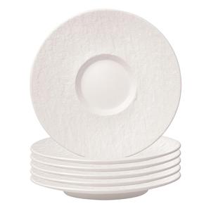 Блюдце Café au Lait Untertassen Manufacture Rock ø 17 см, набор 6 шт., белое Villeroy & Boch, белый