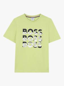 BOSS Kids' футболка с мульти-лого HUGO BOSS, Lime