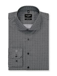 OLYMP Рубашка "№ 6" - облегающего кроя - черно-белая