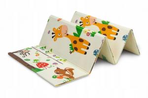 Многофункциональный обучающий коврик Toyz из пенопласта, двусторонний, 180х200, животные