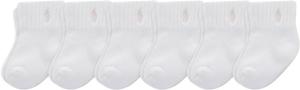 Polo Ralph Lauren детские спортивные носки, White Pink Cotton
