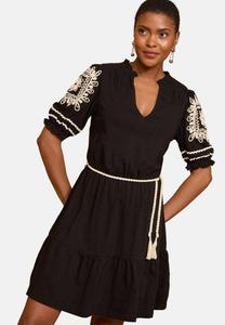 Платье Love & Roses REGULAR FIT V-NECK , Black Cornelli Belted/Black