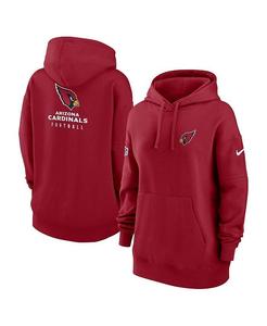 Женский флисовый пуловер с капюшоном Cardinal Arizona Cardinals 2023 Sideline Club Nike, красный