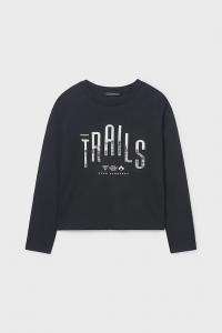 Детская хлопковая кофта с длинным рукавом Mayoral, черный