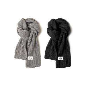 Jeep Голубой вязаный шарф унисекс, 2 Pack (Gray+Black)