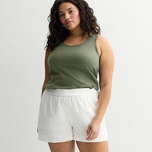 Джемпер с круглым вырезом Juniors plus size So, Drew Green