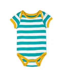 Детский боди с короткими рукавами из органического хлопка Fair Trade Mightly, синий