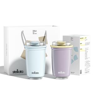 Термостакан STELLATA, Couple Package (синий & фиолетовый Combo)