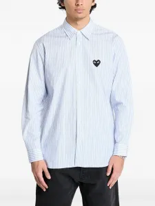 Рубашка Black Heart Striped Comme Des Garçons Play, синий