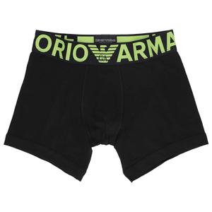 Трусы-боксеры EMPORIO ARMANI MEGALOGO с металлическим логотипом.