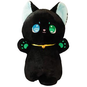 Мягкая игрушка котенок Cute Cat Baby Kitten Dolls высота 35см/40см/50см/60см OU DI PIG, черный