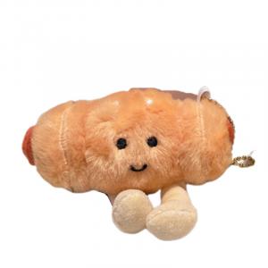 Мягкая игрушка в виде мультяшного бургера с сыром, креативная кукла, подвеска, высота 6см MORTEN SOLUM, Plush Hot Dog-Bead Chain