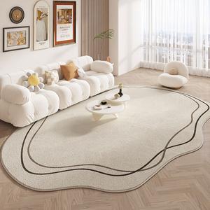 Saipos Ковер 240×400 см из искусственной шерсти для гостиной/спальни, неправильной формы, устойчивый к загрязнениям, в стиле инс, Fenghua Xi Di-A03