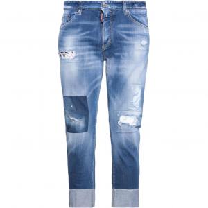 Dsquared 2 Мужские джинсы, синие, средней ширины, зауженные книзу