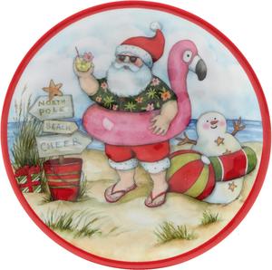 Certified International Santa's Wish меламиновые обеденные/канапе тарелки, набор 6 шт, мультиколор