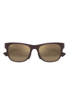 Солнцезащитные очки в прямоугольной оправе Maui Jim, коричневый