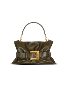 Сумка Medium Anthem из телячьей кожи Balmain, желтый/хаки/розовый