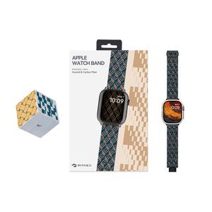 Ремешок Apple Совместимость Металлический 187,4*22*4 мм PITAKA, Набор часов (ступенчатый ремешок + корпус 49 мм)