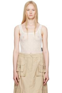 Боди из переработанного сетчатого флока Marine Serre, белый