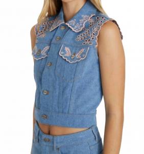 Венерианский жилет в синем с розовым DRIFTWOOD