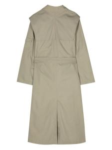 Forte Forte двубортное пальто с поясом, зеленый