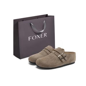 FOXER Закрытые тапочки женские - хаки, цвет Khaki