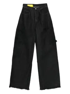 Джинсы с цветочными аппликациями и необработанными краями Marques'Almeida, серый