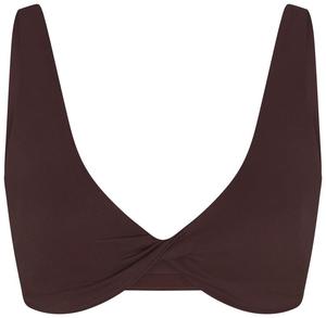 Бюстгальтер NikeSKIMS Matte Twist-Front Bra, коричневый